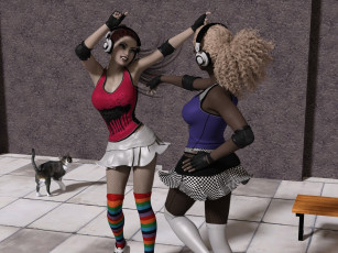 Картинка 3д+графика люди+ people фон взгляд девушки