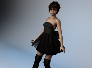 Картинка 3д+графика люди+ people взгляд фон девушка