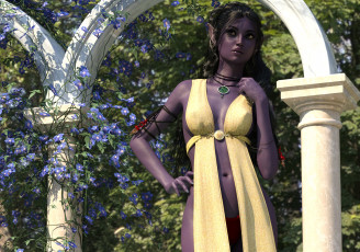 Картинка 3д+графика эльфы+ elves эльфийка фон взгляд