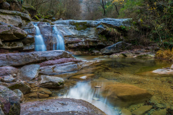 Картинка природа водопады водопад река лес