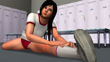 Картинка 3д+графика аниме+ anime девушка взгляд фон