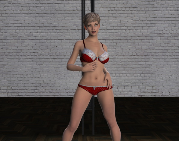 Обои картинки фото 3д графика, люди , people, девушка, взгляд, фон