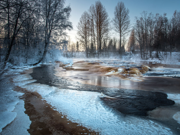 Обои картинки фото природа, зима, снег