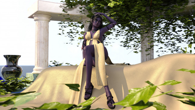 Обои картинки фото 3д графика, эльфы , elves, фон, взгляд, эльфийка