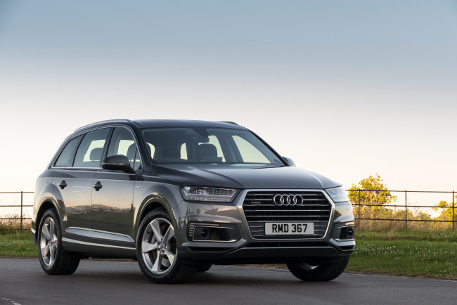 Обои картинки фото автомобили, audi, q7, e-tron, tdi, quattro, uk-spec, 4m, 2016г