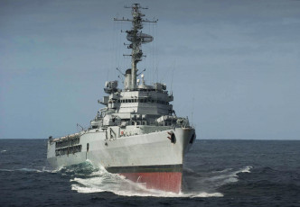 Картинка корабли фрегаты +корветы море жанна дарк крейсер волны