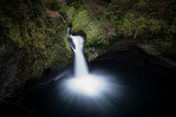 Картинка природа водопады лес водопад река