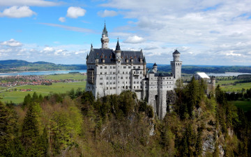 Картинка neuschwanstein+fairytale+castle города замок+нойшванштайн+ германия замок панорама