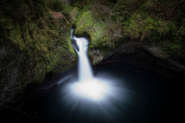 Обои картинки фото природа, водопады, лес, водопад, река