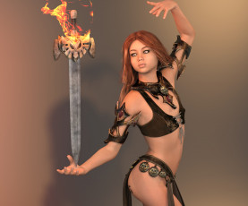 Картинка 3д+графика фантазия+ fantasy фон взгляд девушка