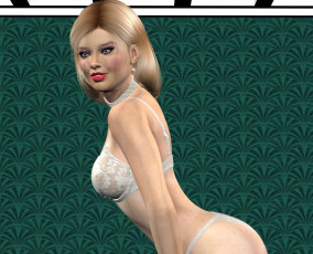 Картинка 3д+графика люди+ people фон взгляд девушка