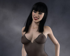 Картинка 3д+графика люди+ people взгляд фон девушка