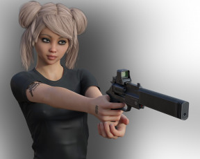 Картинка 3д+графика фантазия+ fantasy фон взгляд девушка