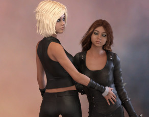 Картинка 3д+графика люди+ people девушки фон взгляд