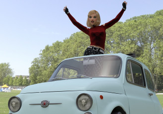 Картинка 3д+графика люди+ people девушка взгляд фон