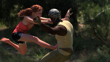 Картинка 3д+графика фантазия+ fantasy взгляд фон девушка