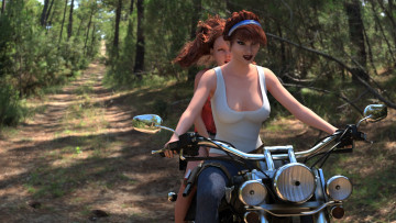 Картинка 3д+графика люди+ people взгляд фон девушки