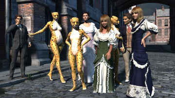 Картинка 3д+графика существа+ creatures девушки фон взгляд