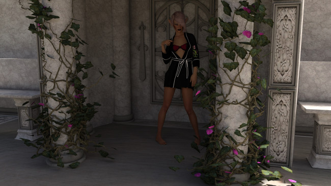 Обои картинки фото 3д графика, эльфы , elves, эльфийка, взгляд, фон