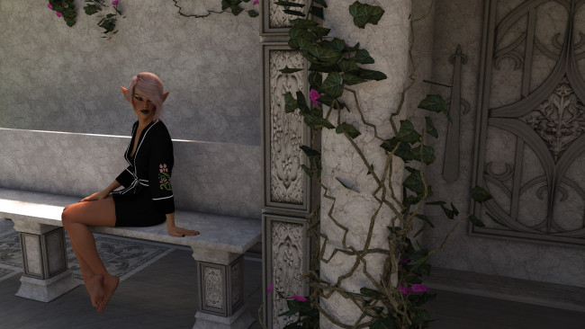 Обои картинки фото 3д графика, эльфы , elves, фон, эльфийка, взгляд