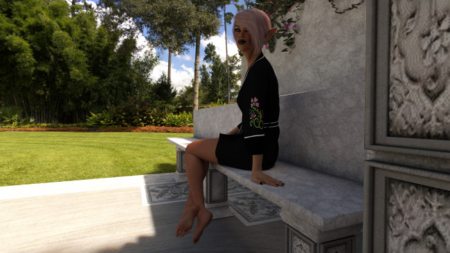 Обои картинки фото 3д графика, эльфы , elves, взгляд, фон, эльфийка