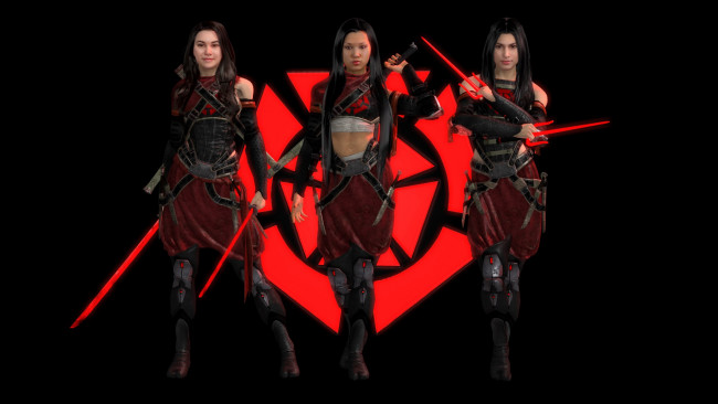 Обои картинки фото 3д графика, фантазия , fantasy, фон, взгляд, девушка