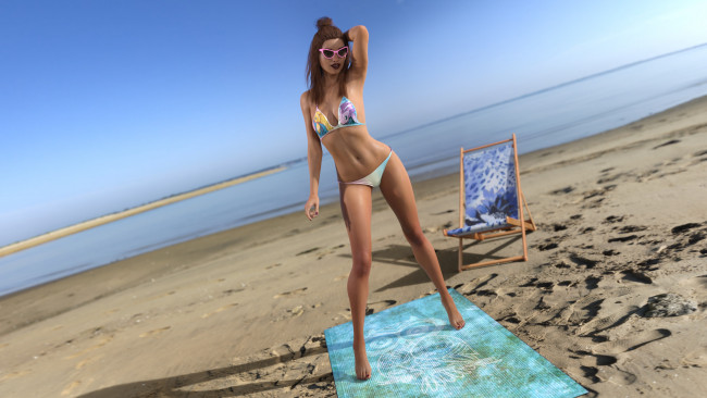 Обои картинки фото 3д графика, люди , people, девушка, взгляд, фон