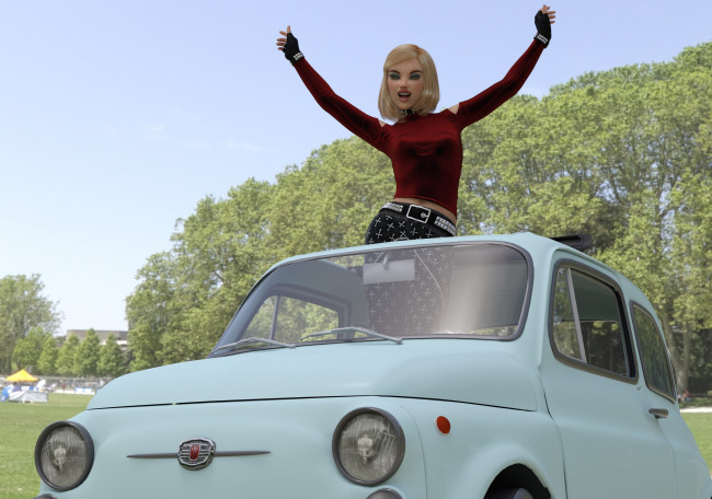 Обои картинки фото 3д графика, люди , people, девушка, взгляд, фон