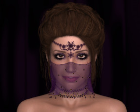 Картинка 3д+графика портрет+ portraits девушка взгляд фон