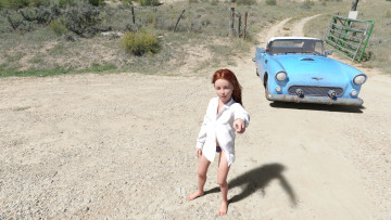 Картинка 3д+графика люди-авто мото+ people-+car+ +moto девушка взгляд фон