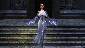 Картинка 3д+графика фантазия+ fantasy девушка фон платье магия