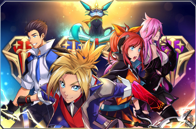 Обои картинки фото видео игры, league of legends, команда, персонажи