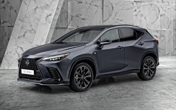Картинка автомобили lexus 2022 nx 450h f sport 4k вид спереди экстерьер новый серый японские кроссовер