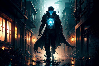 Картинка аниме магия +колдовство +halloween нейросети графика нейроарт ai art нейронные сети рисунки нейро искусство