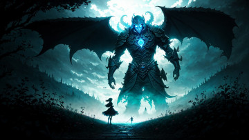 Картинка фэнтези демоны нейросети графика нейроарт ai art нейронные сети рисунки нейро искусство