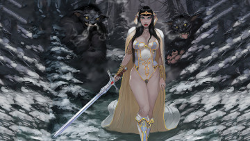 Картинка фэнтези красавицы+и+чудовища девушка существа