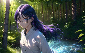 Картинка аниме пейзажи +природа нейросети графика нейроарт ai art нейронные сети рисунки нейро искусство