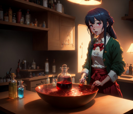 Обои картинки фото аниме, магия,  колдовство,  halloween, нейросети, графика, нейроарт, ai, art, нейронные, сети, рисунки, нейро, искусство