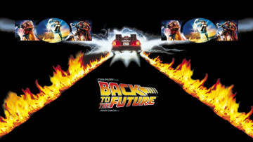 Картинка кино+фильмы back+to+the+future кадры машина огонь