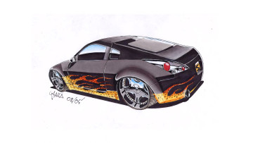 обоя 295805, рисованное, авто, мото, автомобиль