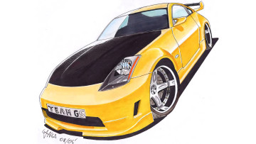 обоя 295809, рисованное, авто, мото, автомобиль