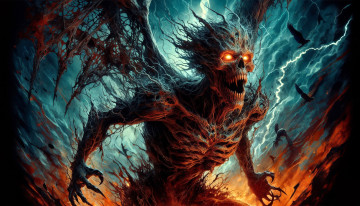 Картинка 3д+графика ужас+ horror демон нежить энергия