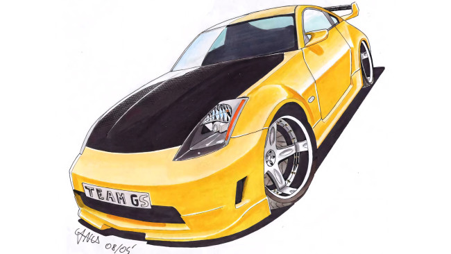 Обои картинки фото 295809, рисованное, авто, мото, автомобиль