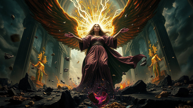 Обои картинки фото фэнтези, ангелы, нейросети, графика, нейроарт, ai, art, нейронные, сети, рисунки, нейро, искусство, нейрографика, graphics, neuroart, neural, networks, drawings, neuro, neurography