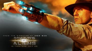Картинка cowboys and aliens кино фильмы шляпа выстрел ковбои фантастика