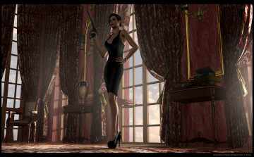 Картинка 3д графика people люди девушка комната