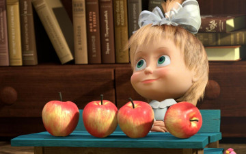 Картинка мультфильмы маша медведь ученица