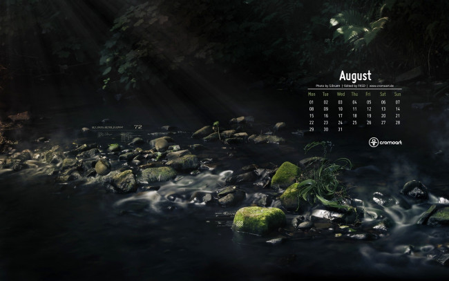 Обои картинки фото календари, природа, поток, камни, река