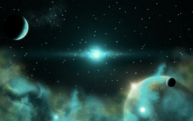 Обои картинки фото космос, арт, планеты