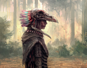 Картинка фэнтези люди перья